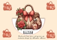 brown rocker handbag with decoupage 1