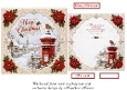 embossed look christmas robin