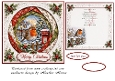 faux iris folding christmas robin