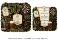 shaped card front insert 50th birthday darts