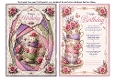 faux iris folding birthday teacups