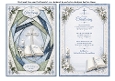 faux iris folding christening blue