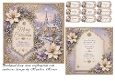 embossed winter scene