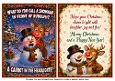 what do call a snowman in front of rudolph?
