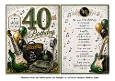 40th birthday guitar music green