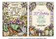 70th birthday female gardening