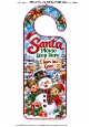 santa please stop here door hanger 1 snowman