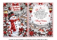 snowman and robins