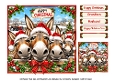 christmas donkeys on the farm