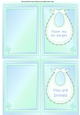 thank you/invite print and fold baby boy
