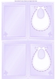 blank baby cards lilac