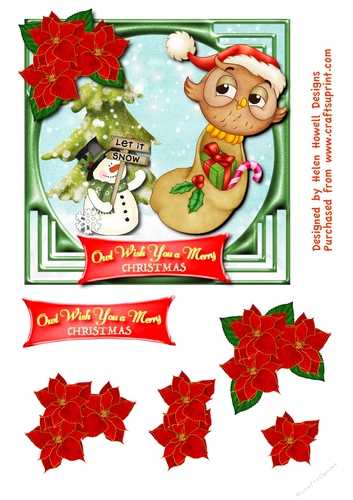 Owl Wish you a Merry Christmas 