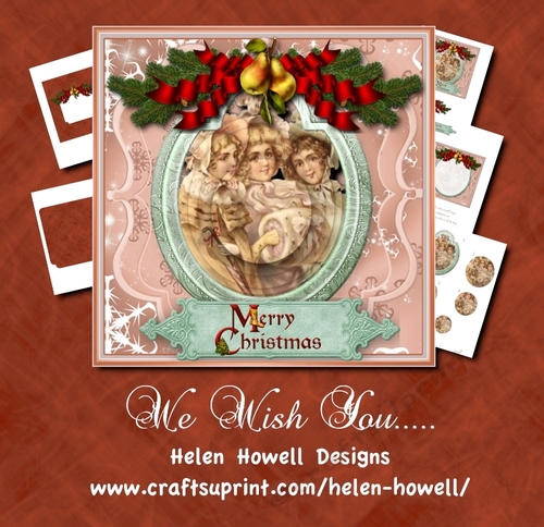 We Wish You....Pyramid Card - vintage