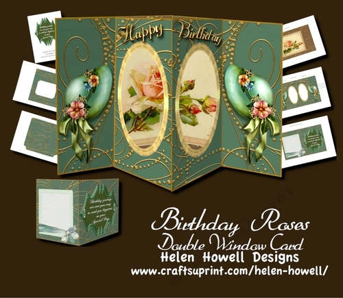 Birthday Roses - Double Window Card 