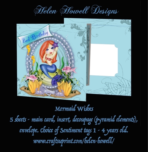 Mermaid Wishes - Age Card 1 - 4 years 