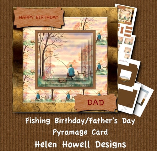 Fishing - Birthday/Fathers Day Pyramage Card