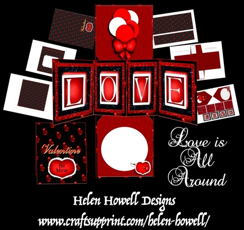 Love is all around - Twist & Pop Card 