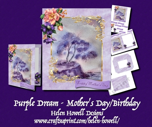 Purple Dream - Mothers Day/Birthday Card 