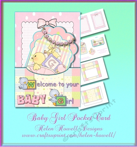 Baby Girl Pocket Card 