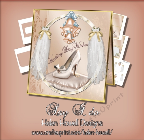 Say I Do - Tent Card - suitable for both male/female and female/female weddings.