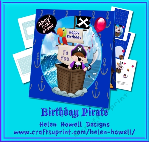 Birthday Pirate - Tent Card