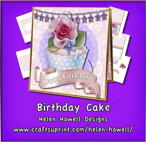 Birthday Cake - Tent Card