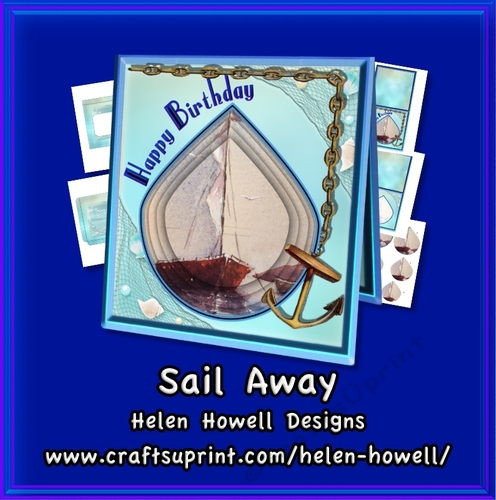 Sail Away - Pyramid Tent Card 