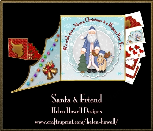 Santa & Friend - Wave Card 