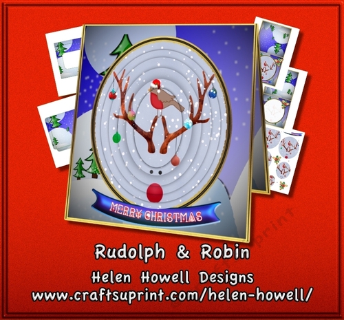 Rudolph & Robin - Tent Pyramid Card