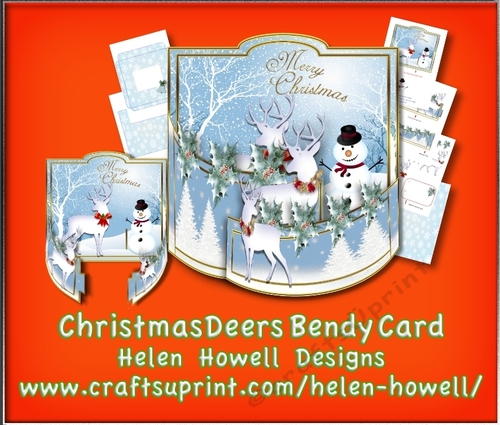 Chrsitmas Deers Bendy Card