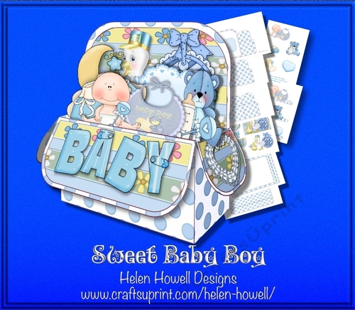 Sweet Baby Boy - Rectangle Pop Up Box