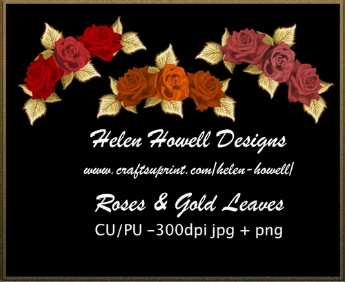 Roses & Golden Leaves