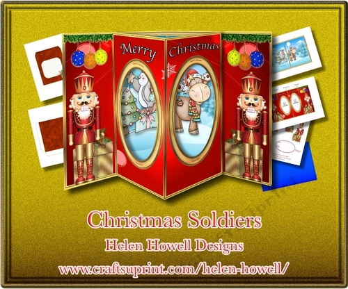Christmas Soldiers - Double Window Card