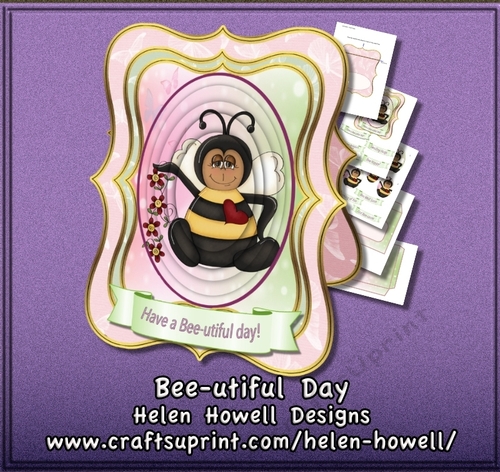 Bee-utiful Day - Multi Occsion Shaped Tent Card 