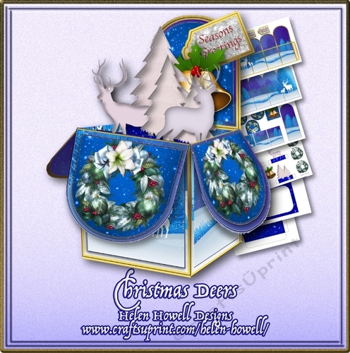 Christmas Deers Pop Up Box