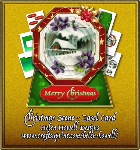 Christmas Scene - Easel Card 