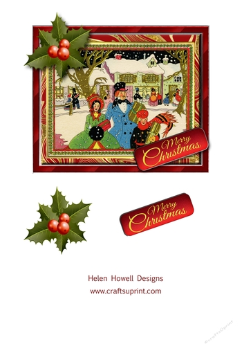 Christmas Shoppers - Vintage - Topper