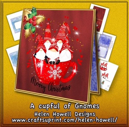 A Cupful of Gnomes - Tent Card