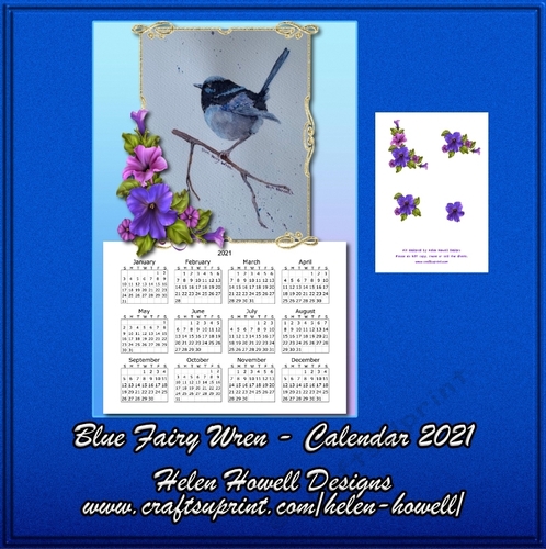 Blue Fairy Wren - Calendar 2021