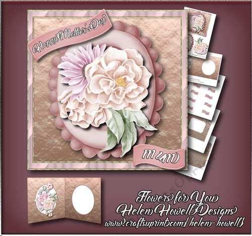 Flowers for You - Card doubles as a Mothers Day and Birthday Card