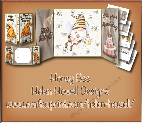 Honey Bee - Gatefold Card - suitable for both male/female