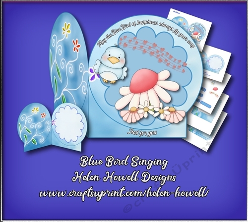 Blue Bird Singing - Multi Occasions Card 