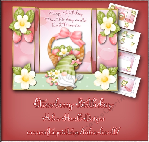 Strawberry Birthday - Bridge Card 