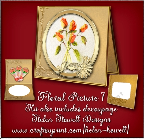 Floral Picture 7 - Tent Card - Multi Occasions Card