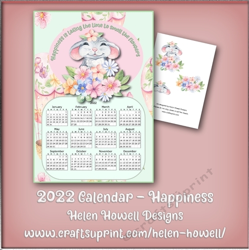 2022 Calendar - Happiness