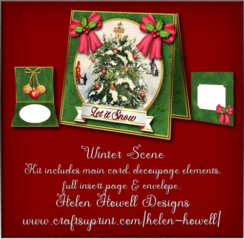 Winter Scene - Tent Card 