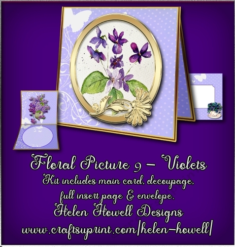 Floral Picture 9 - Tent Card - Multi Occasions Card