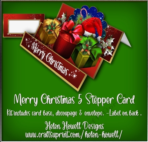 Merry Christmas 5 Stepper Card