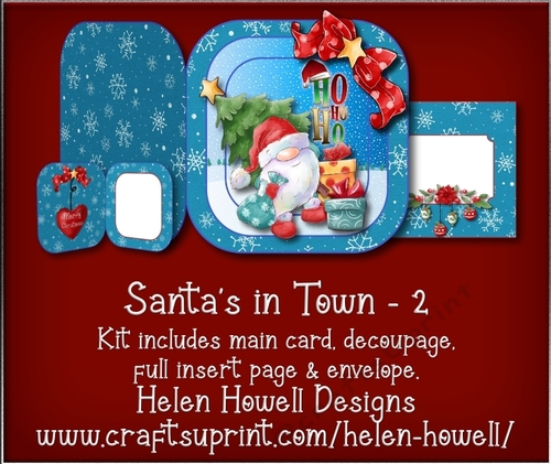 Santas in Town! - 2 - Cut & Fold Card
