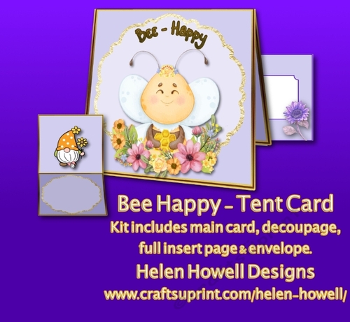 Bee - Happy Tent Card